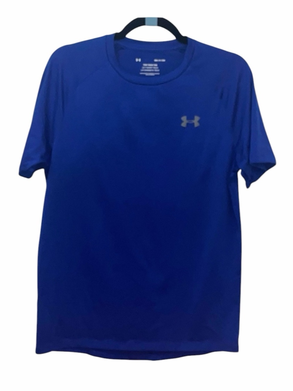Under Armour Shirt Adult Blue Short Sleeve Active Sports Mens